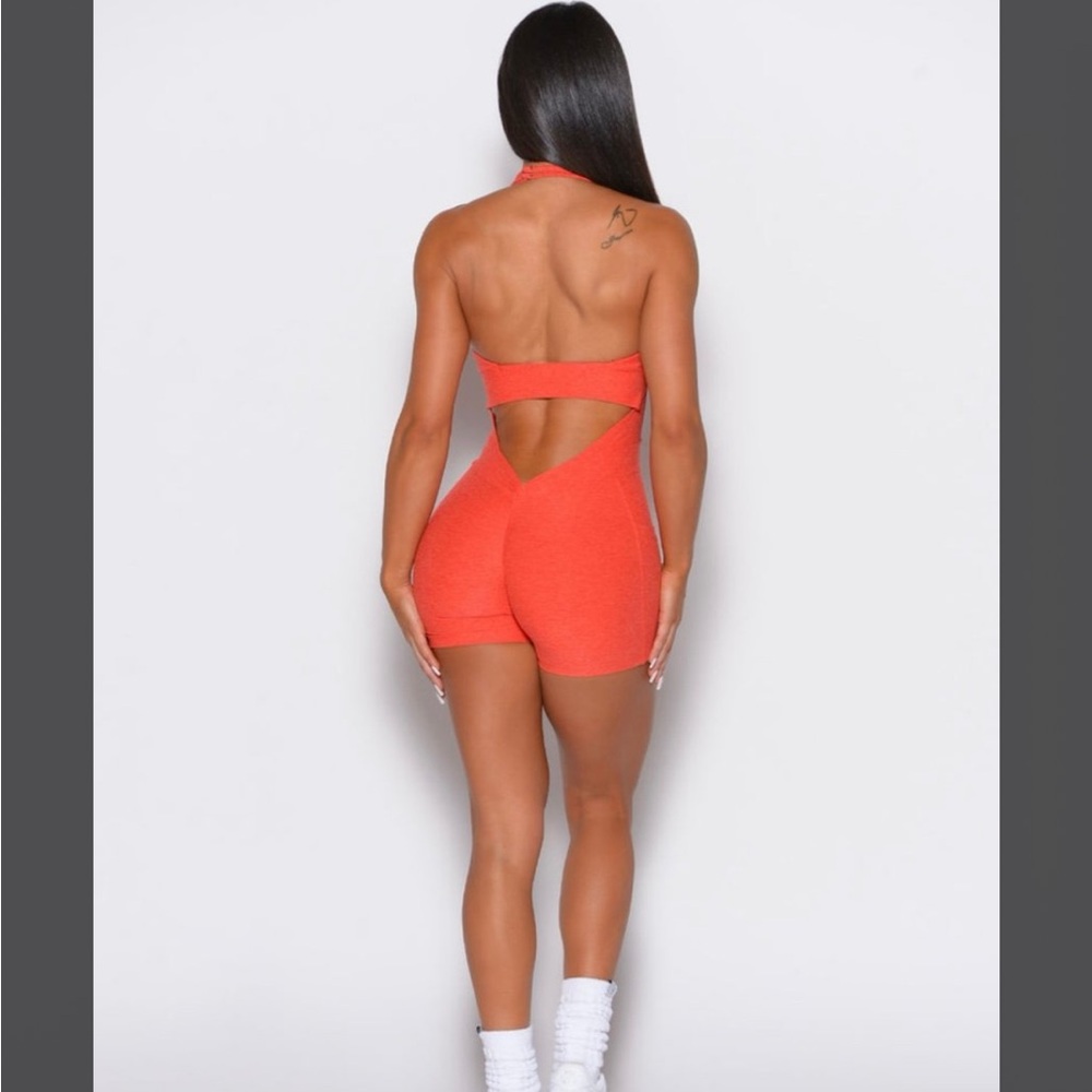Bombshell Sportswear Bright Orange Active Jumpsuit - Picture 2 of 5